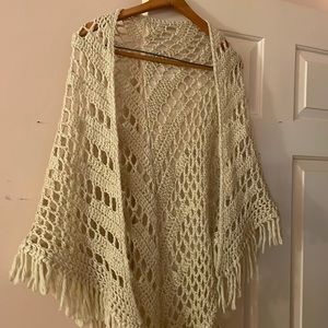 Cream Colored Shawl or Wrap